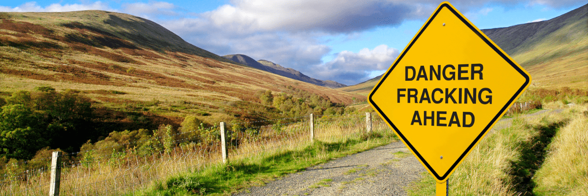 Danger Fracking Sign